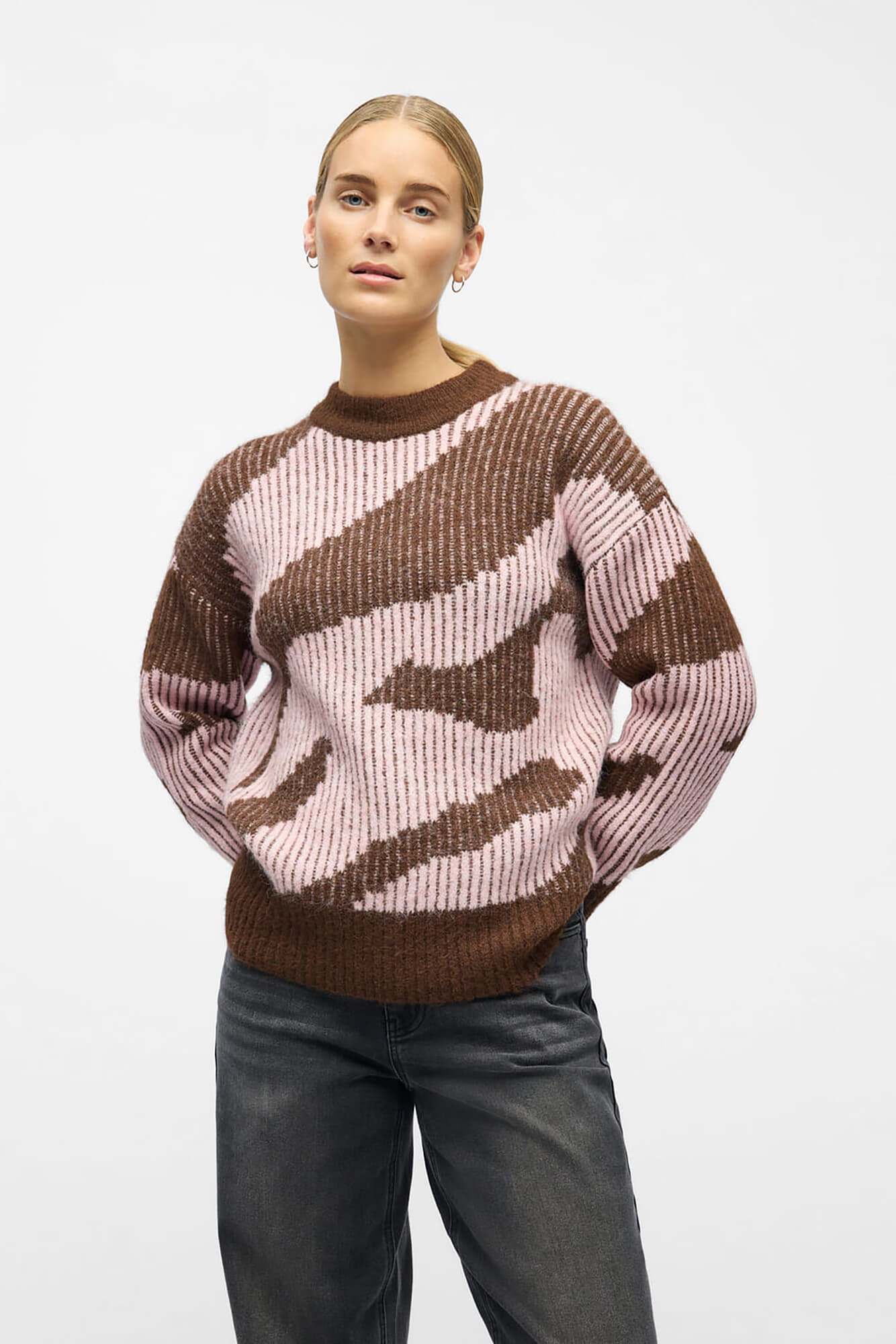 Object Gebreide Pullover Leylo Bruin