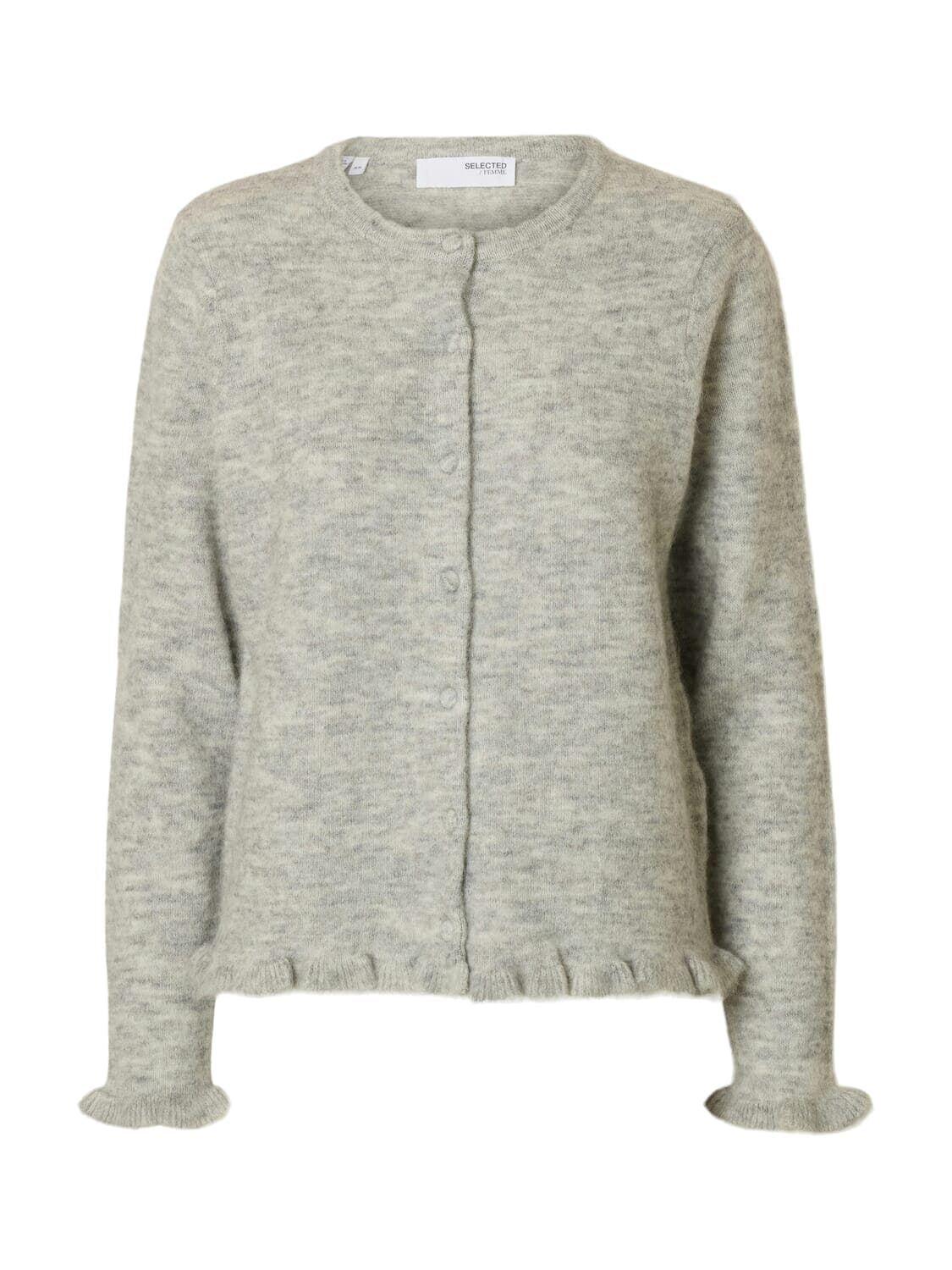 Selected Femme Vest Lulu Frill Grijs