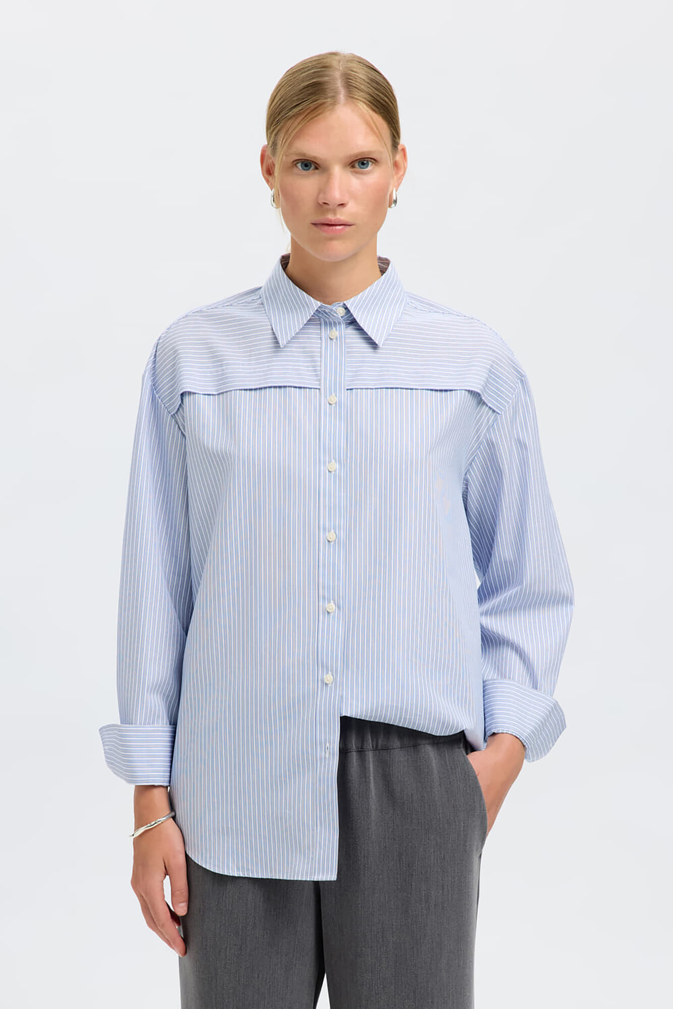 Selected Femme Blouse Allison Oversize Hemelsblauw