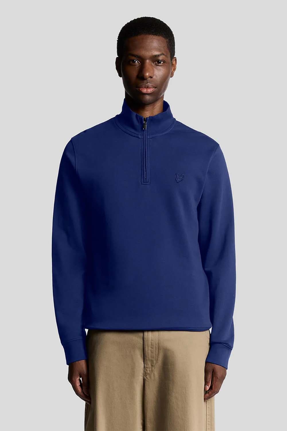 Lyle & Scott Sweater Tonal  Kobalt Blauw