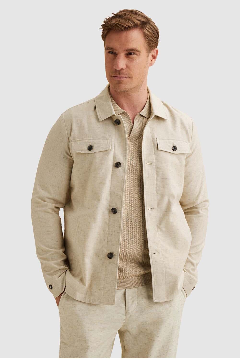 Vanguard Overshirt Shacket Linnen blend  Grijs