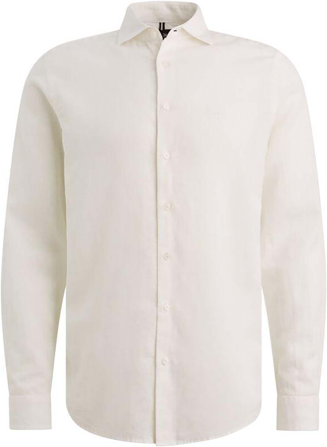 Vanguard Long sleeve shirt Linnen cotton ble Wit