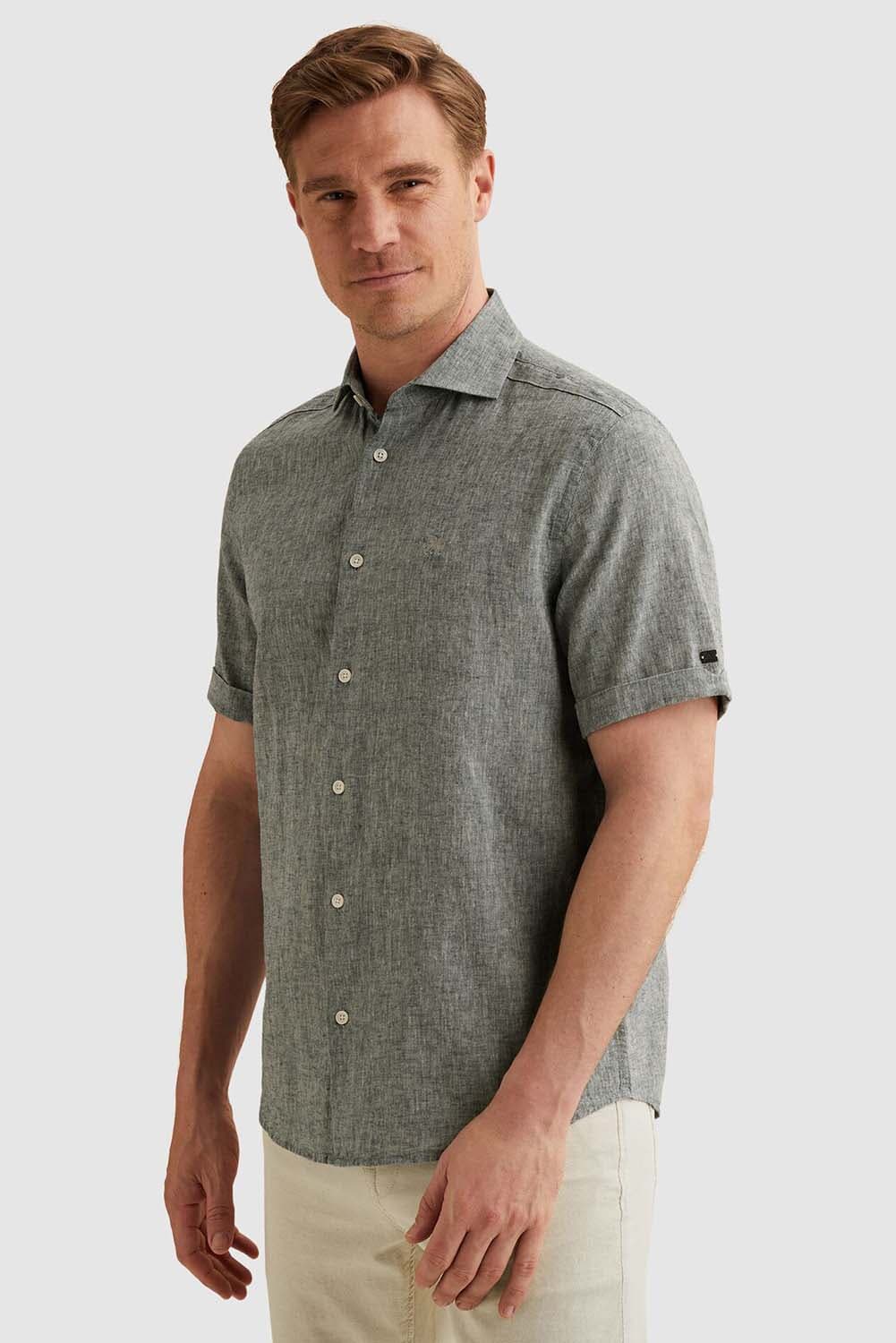 Vanguard Overhemd Linnen Katoen blend Blauw