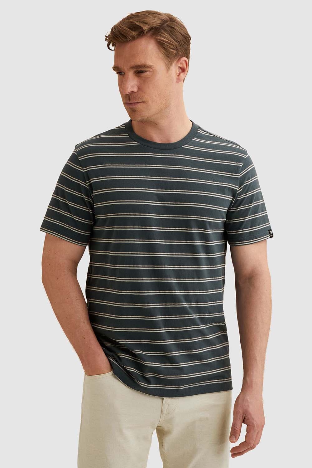 Vanguard T-shirt Stripe Jersey  Blauw