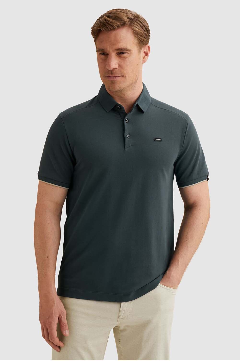 Vanguard Polo Gent pique blend  Blauw