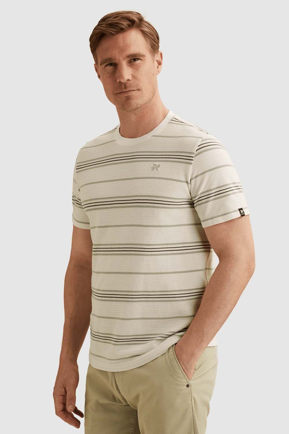 Vanguard T-shirt Pique Texture Wit