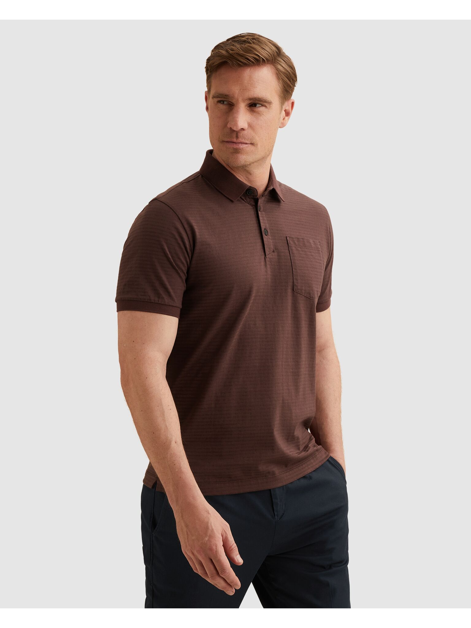 Vanguard Short sleeve polo mercerised melan Paars