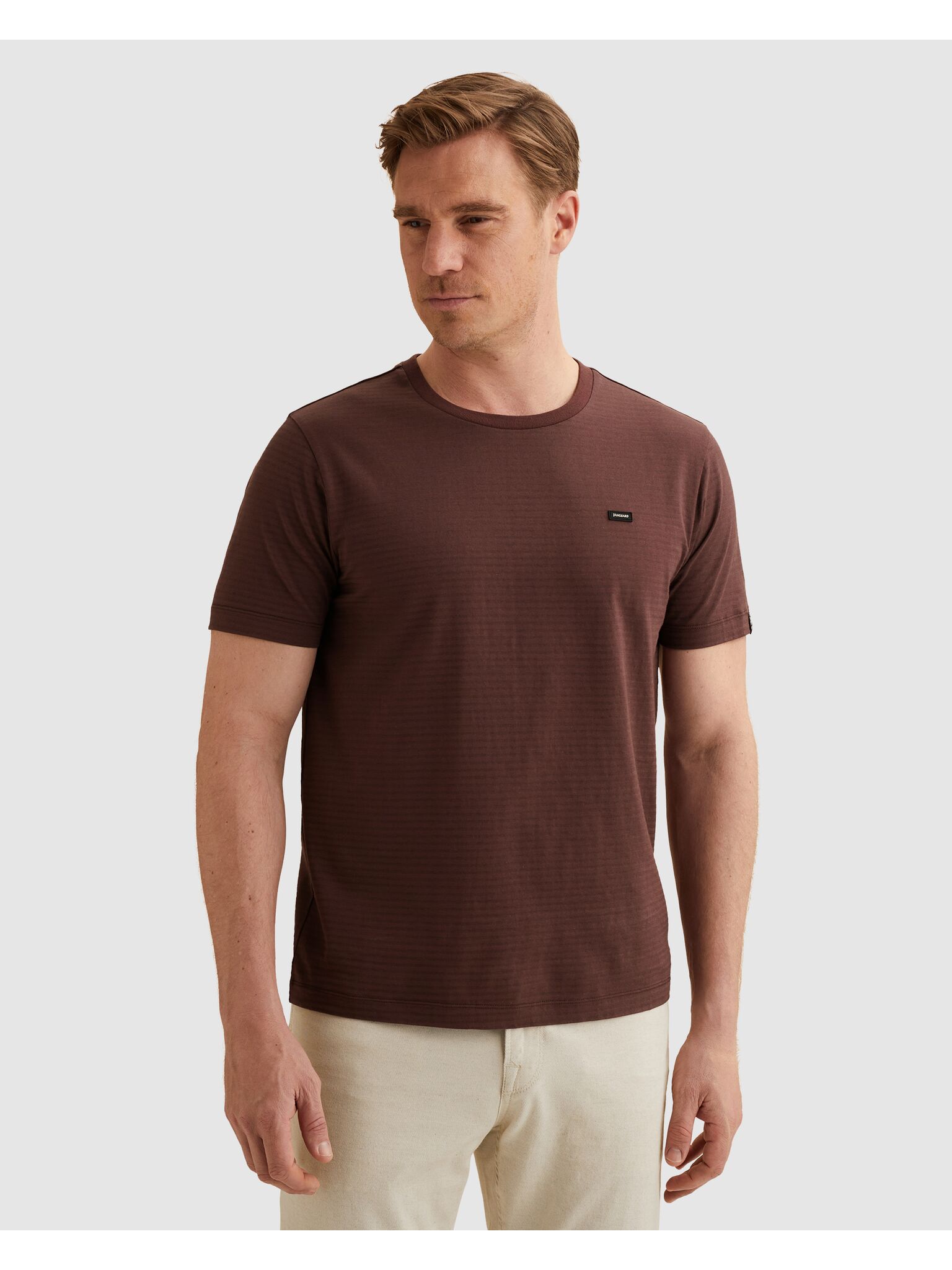 Vanguard T-shirt Mercerised Melange Paars