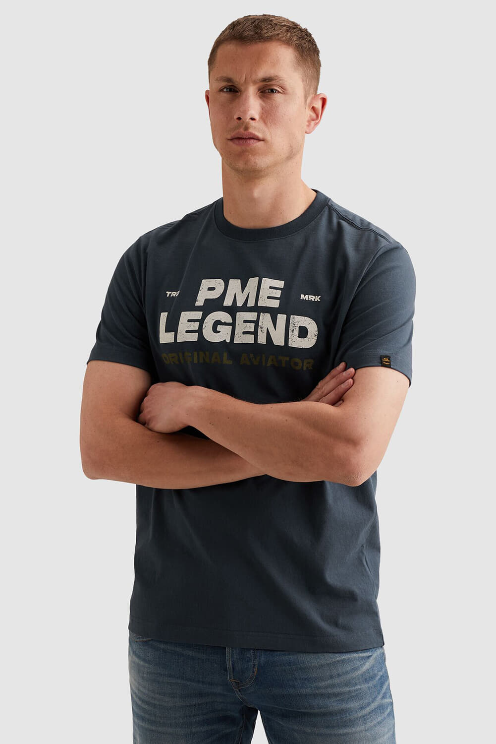 Pme Legend T-shirt open end jersey Blauw
