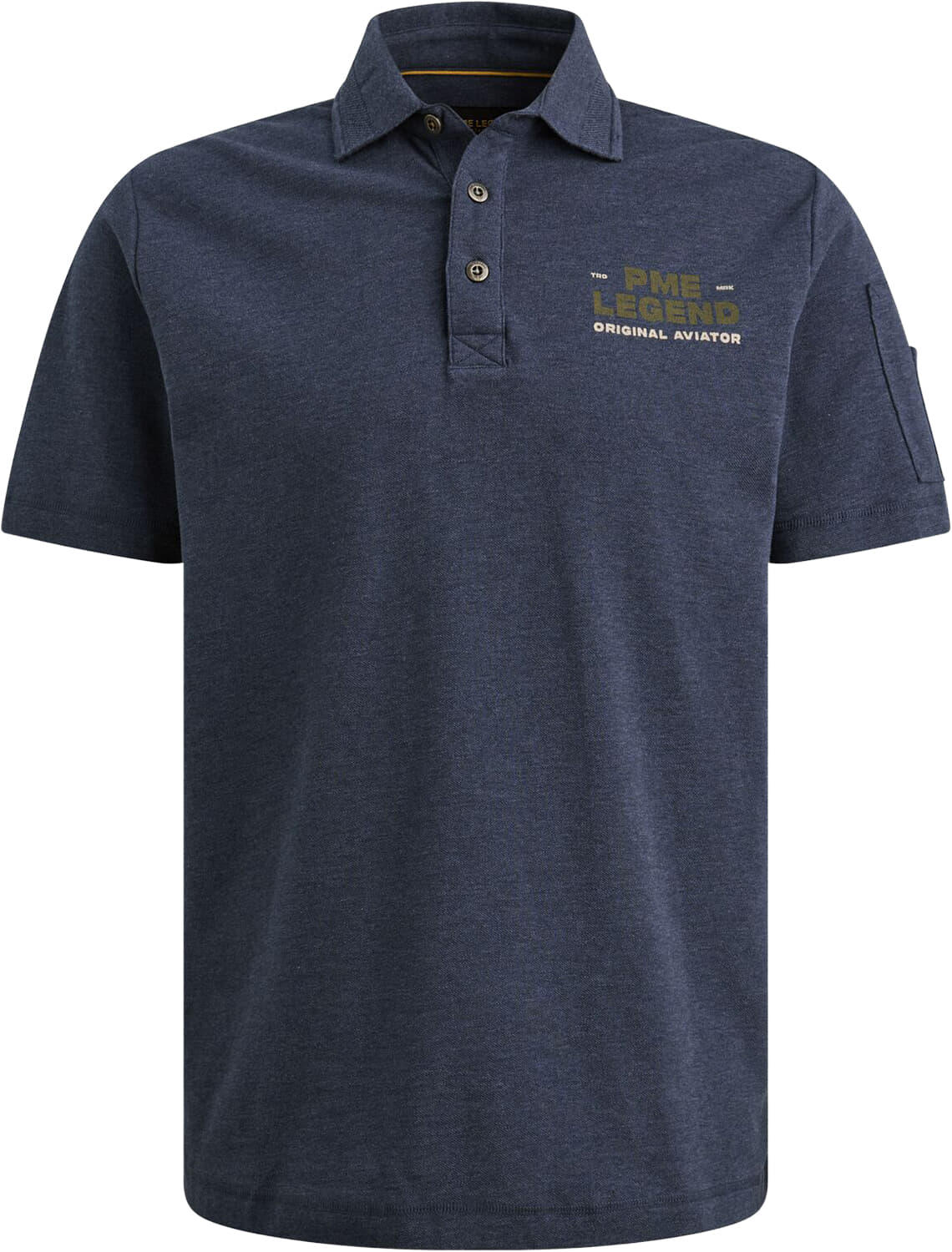 Pme Legend Polo pique melange Blauw