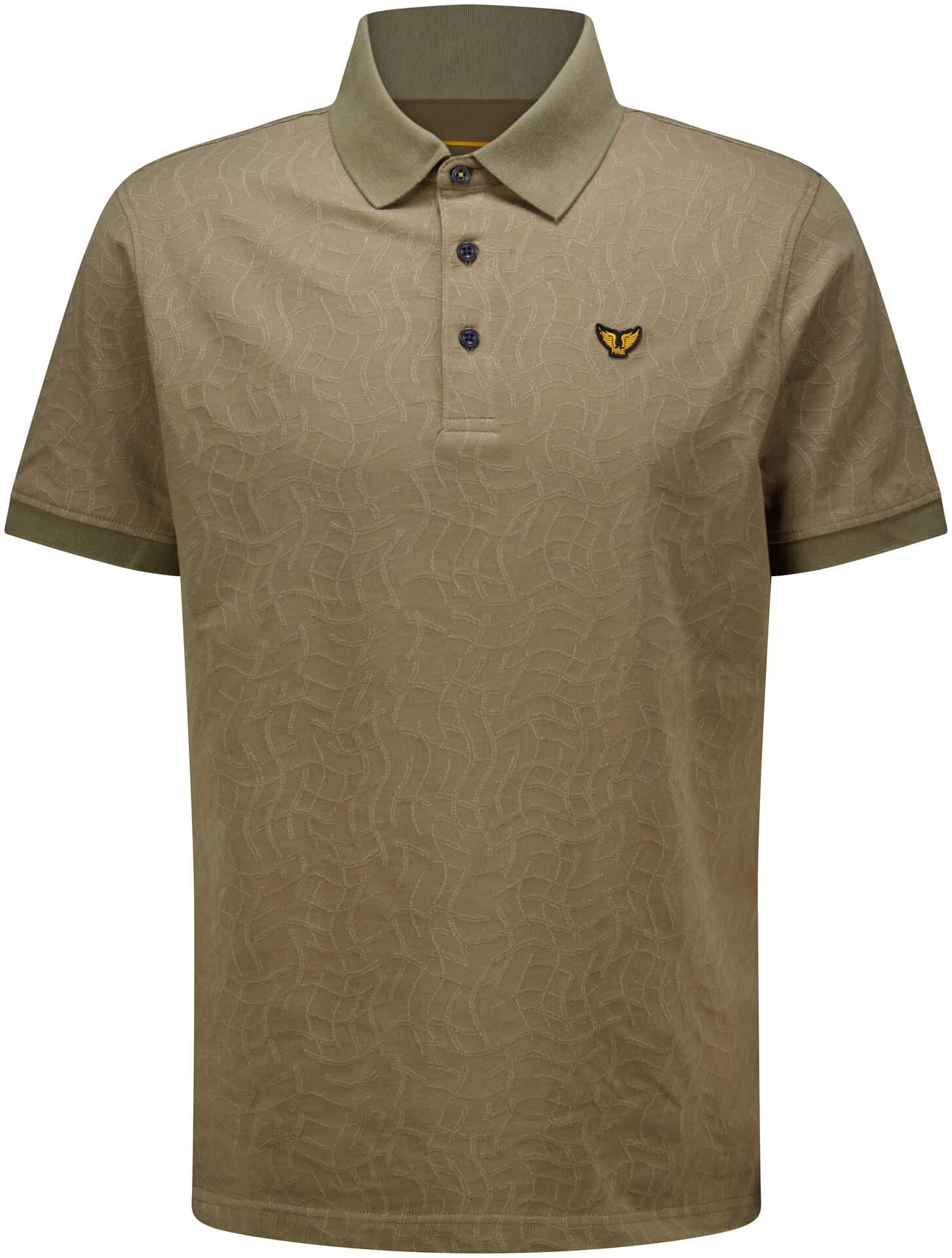 Pme Legend Polo Jersey Jacquard Groen