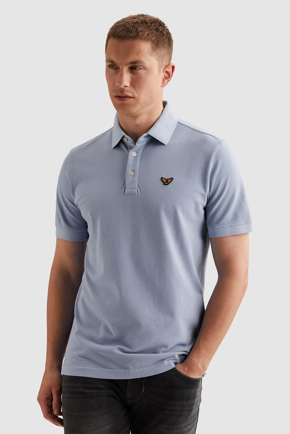 Pme Legend Polo pique garment dy Blauw