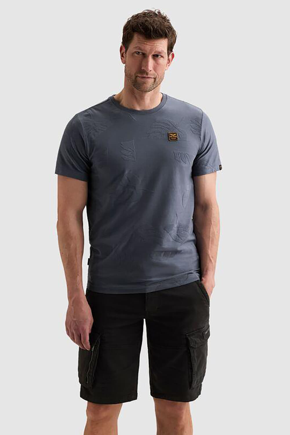 Pme Legend T-shirt Jacquard Jersey Indigo