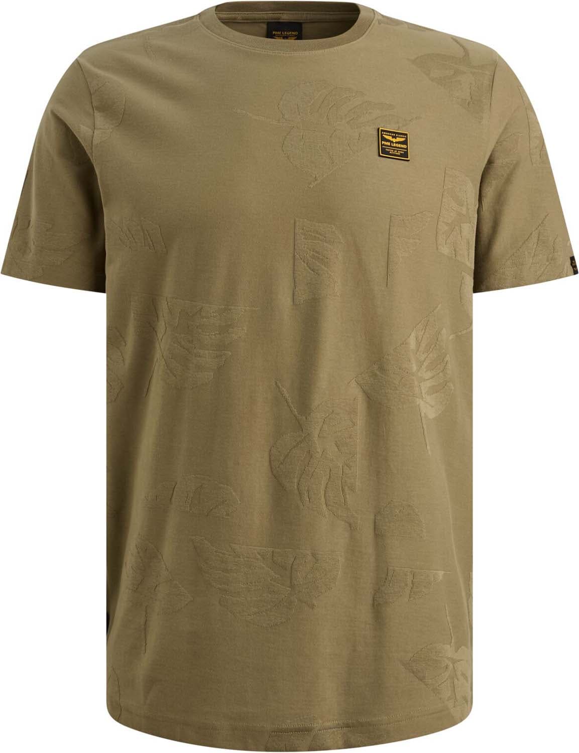 Pme Legend T-shirt Jacquard Jersey Groen