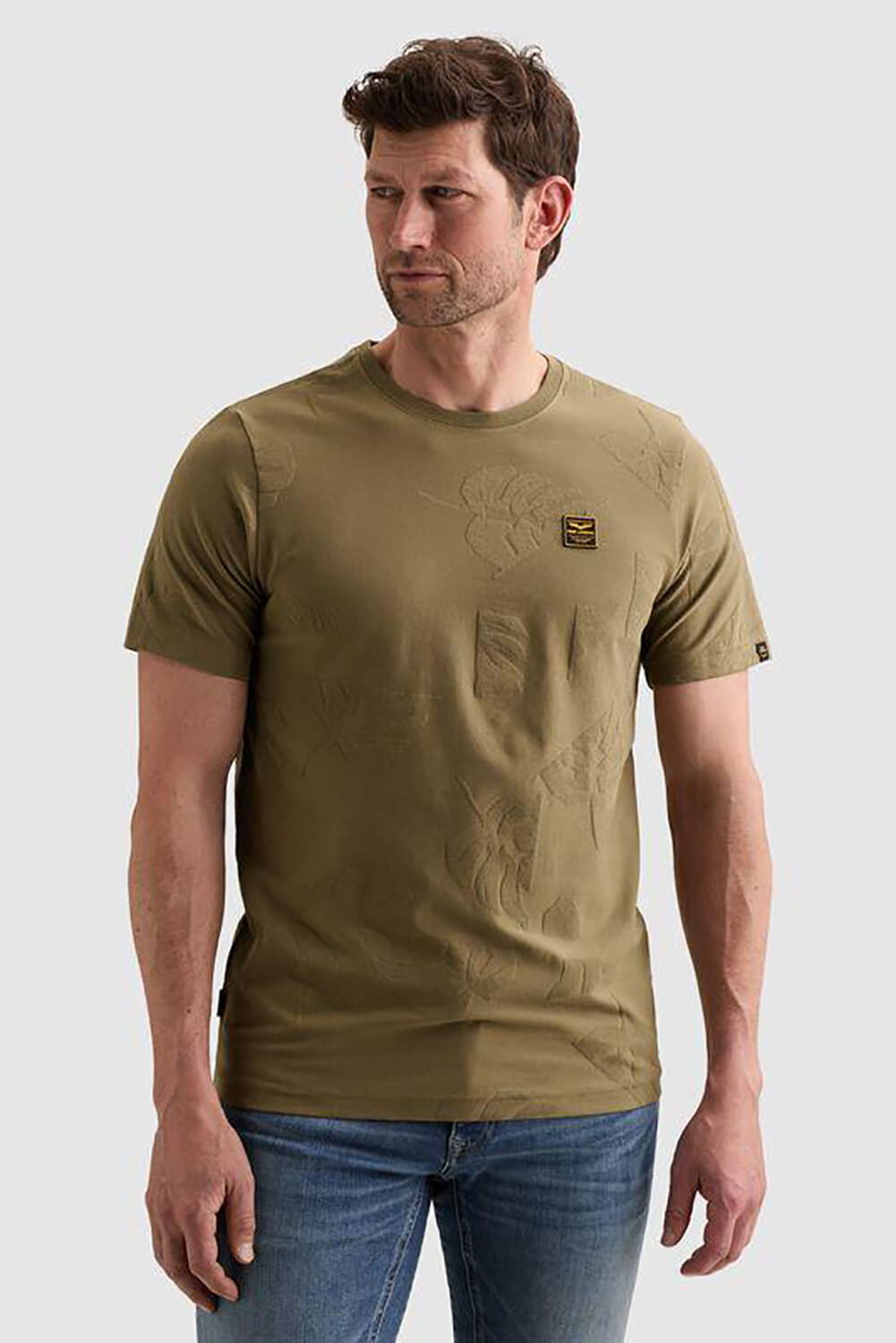 Pme Legend T-shirt Jacquard Jersey Groen