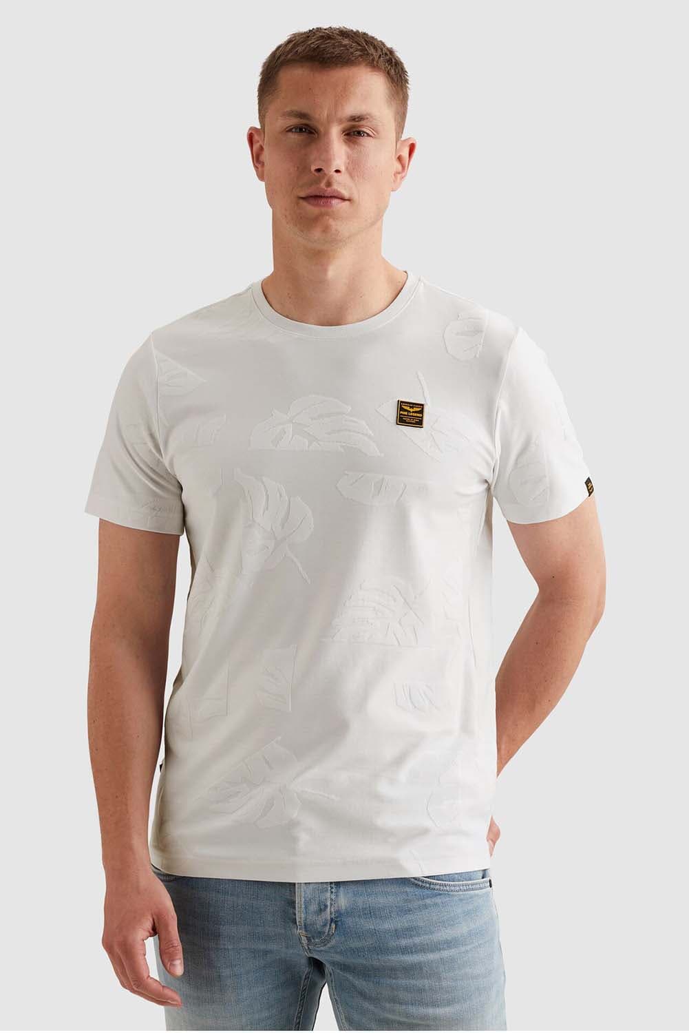 Pme Legend T-shirt Jacquard Jersey Wit