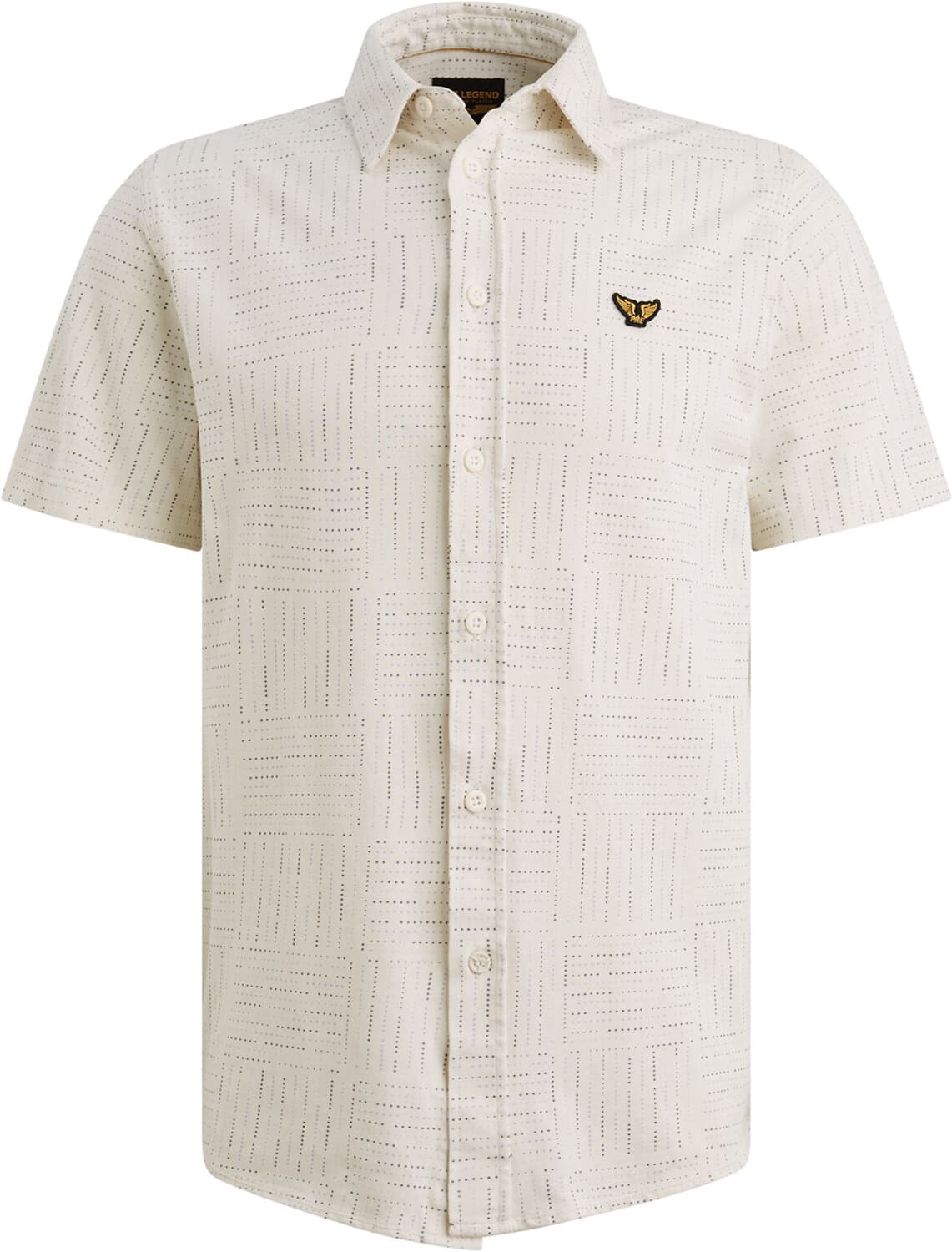 Pme Legend Overhemd Print on pique Wit