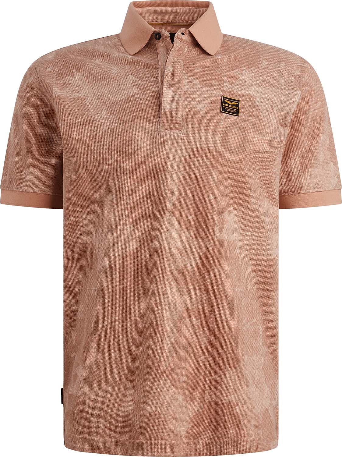 Pme Legend Polo Printed two tone Roze