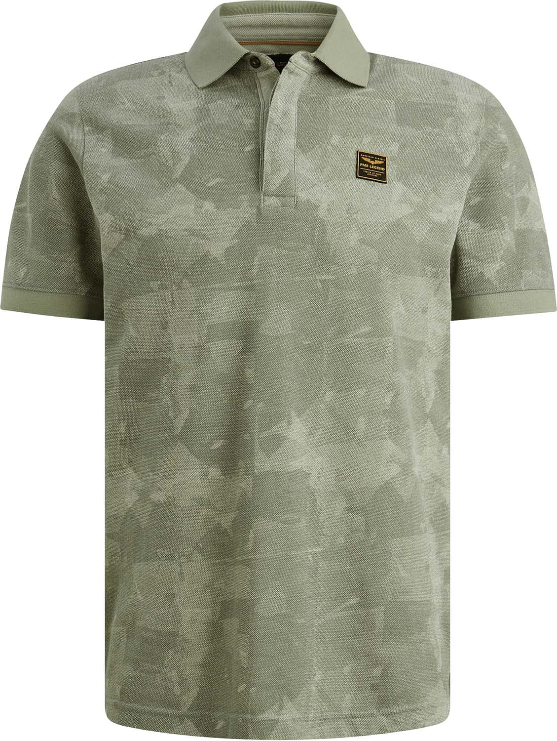Pme Legend Polo Printed two tone Groen