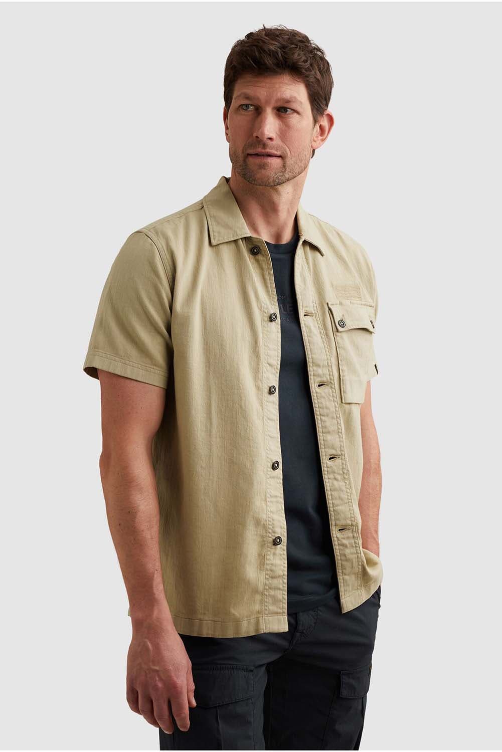 Pme Legend Overhemd The Pete Slub Twill GD Groen