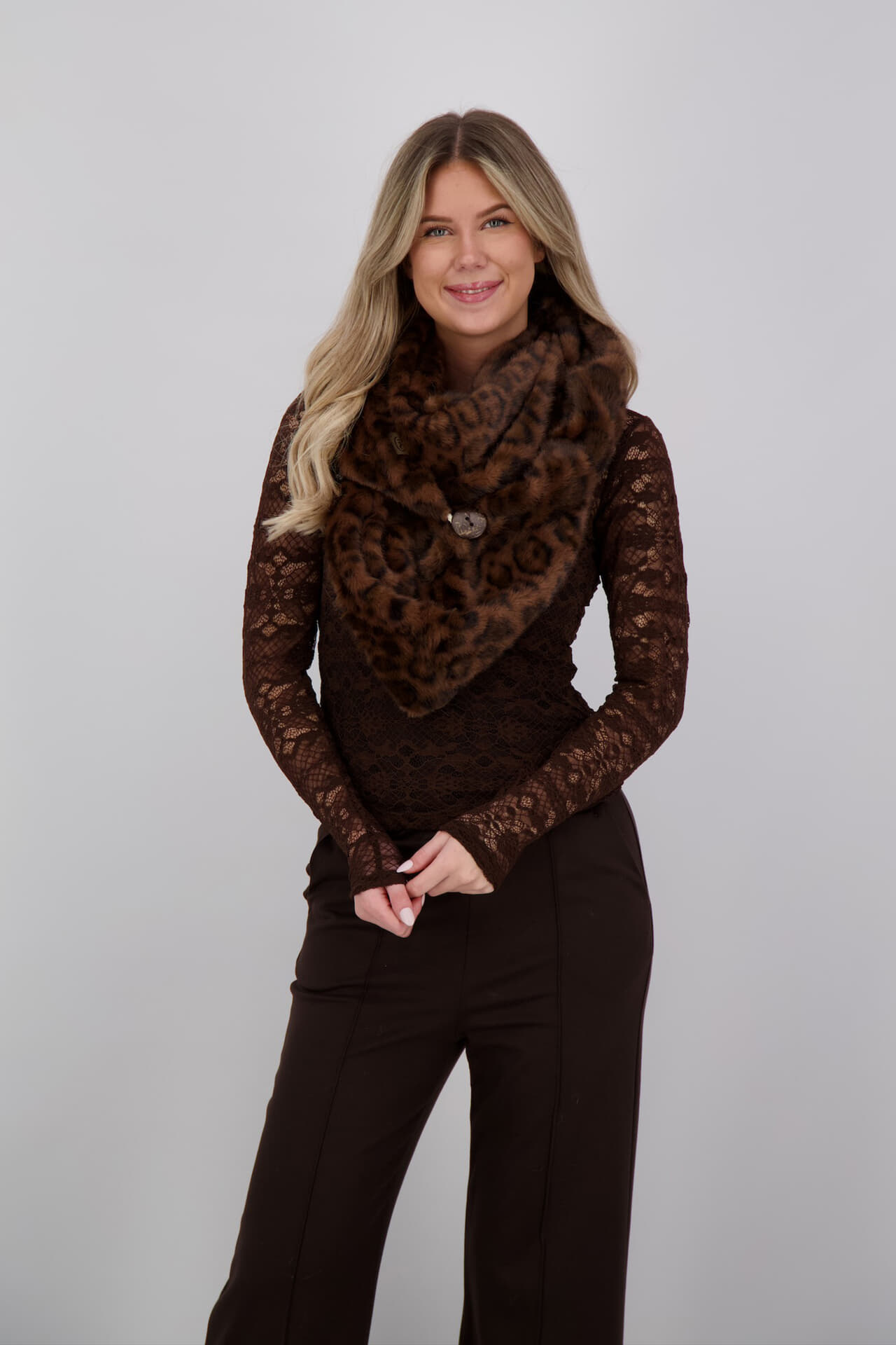 Bomont sjaal Ellemau Bruin