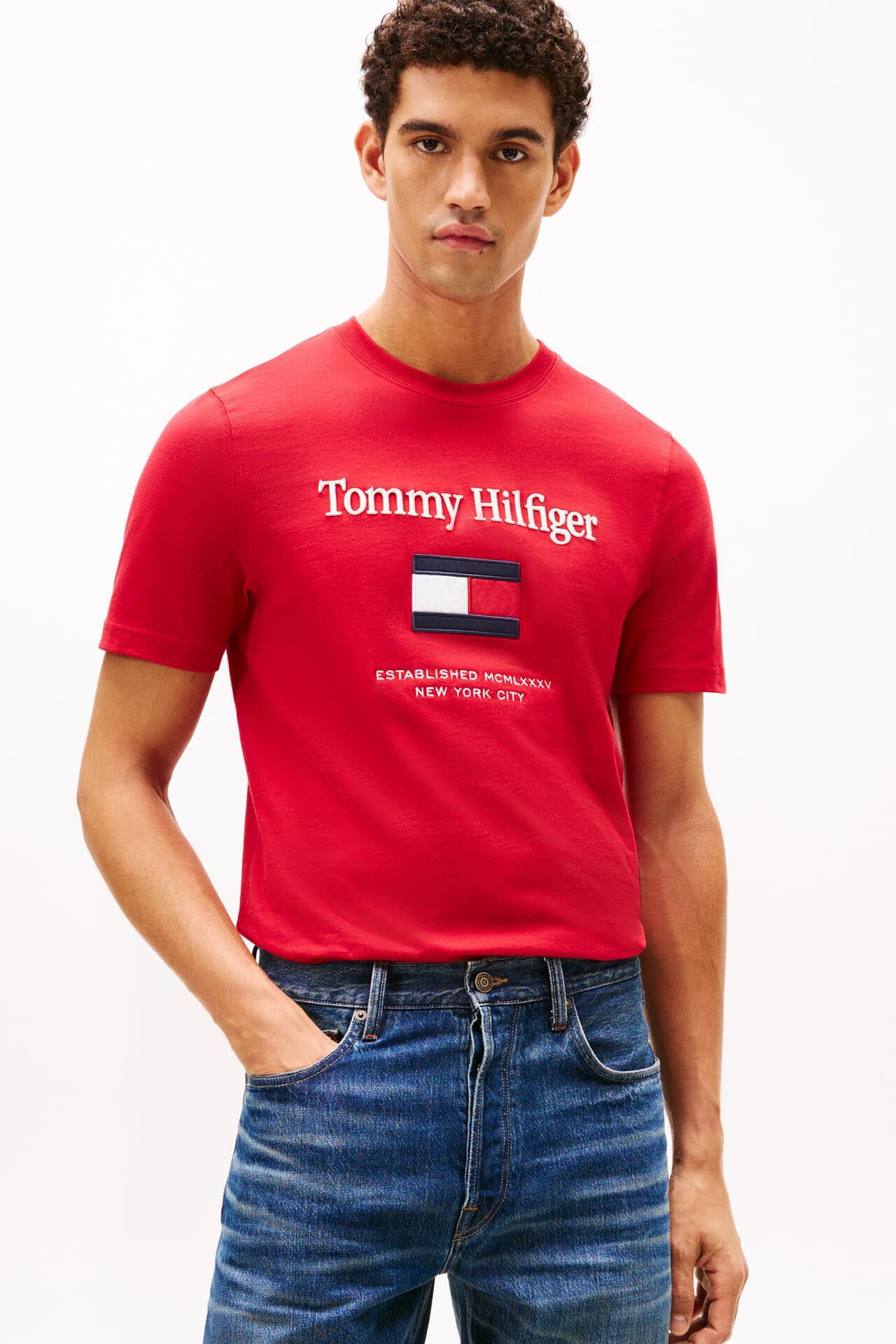 Tommy Hilfiger T-shirt tommy embro flag Rood