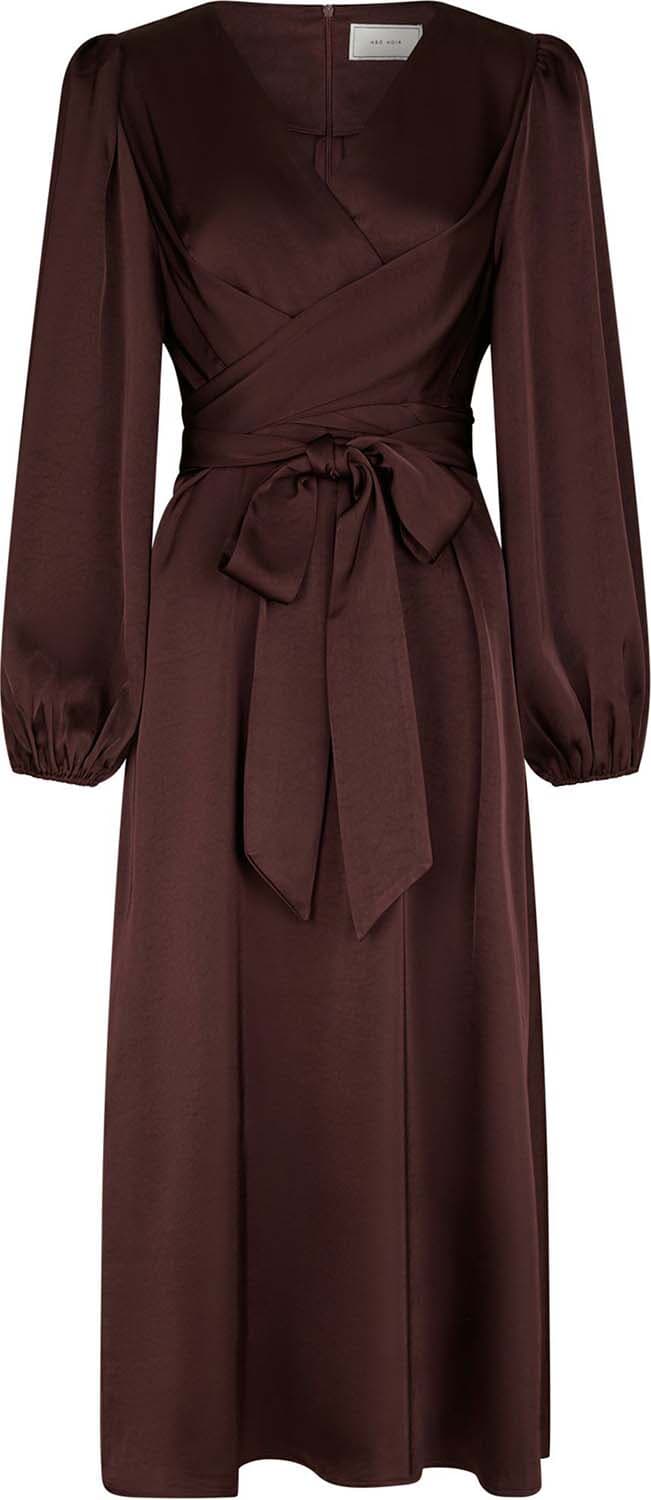 Neo Noir Rimini Heavy Sateen Dress Bordeaux Rood Neo Noir Rimini Heavy Sateen Dress Bordeaux Rood