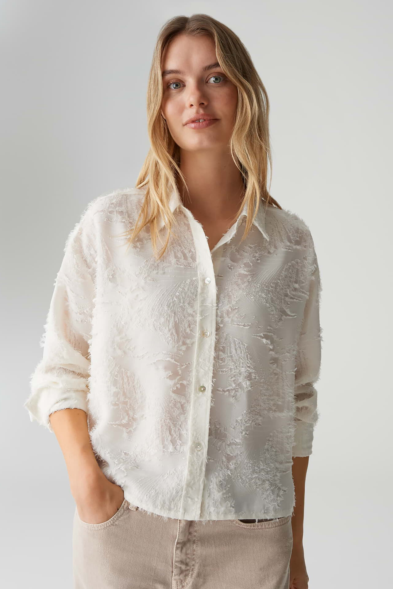 Opus Blouse Fenima boxy  Off White