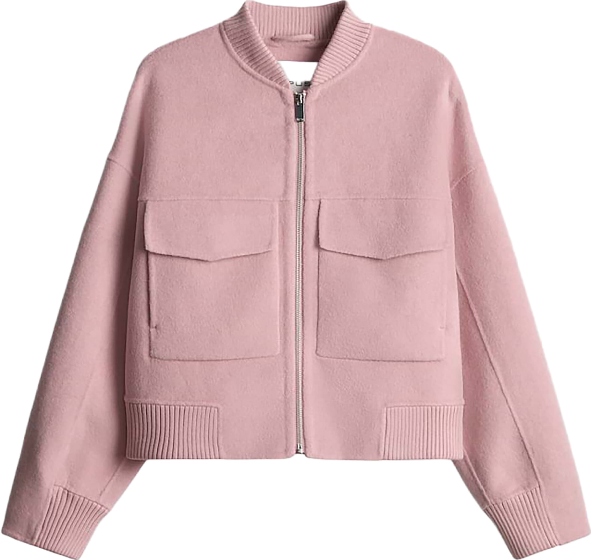 Opus Blousonjack Hiso van wolmix Regular Koraal