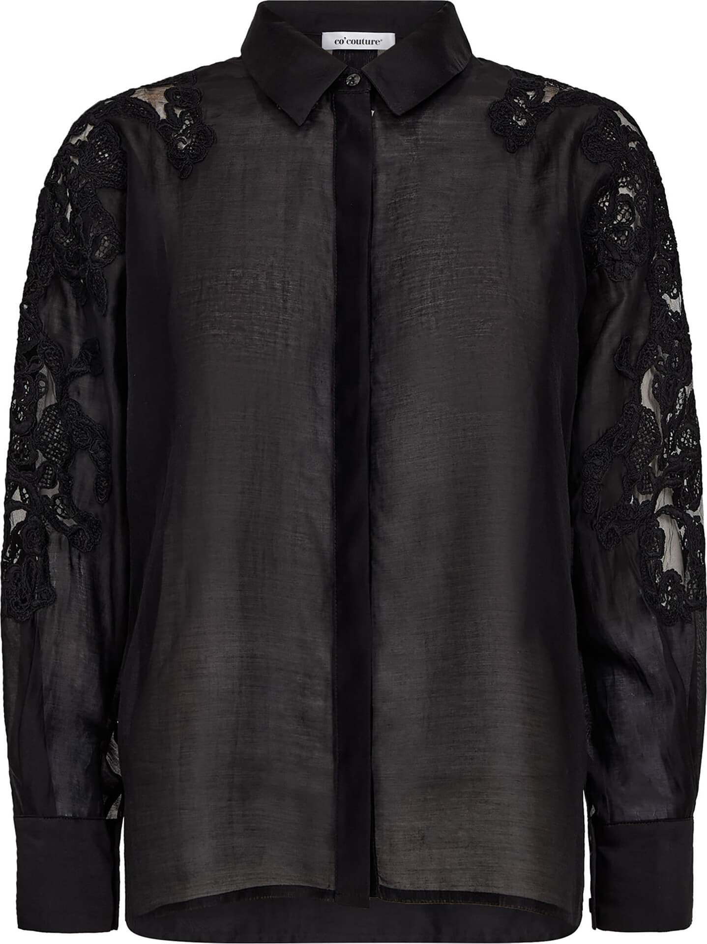 Co'couture Kawa CC embrodidery shirt Zwart Co'couture Kawa CC embrodidery shirt Zwart