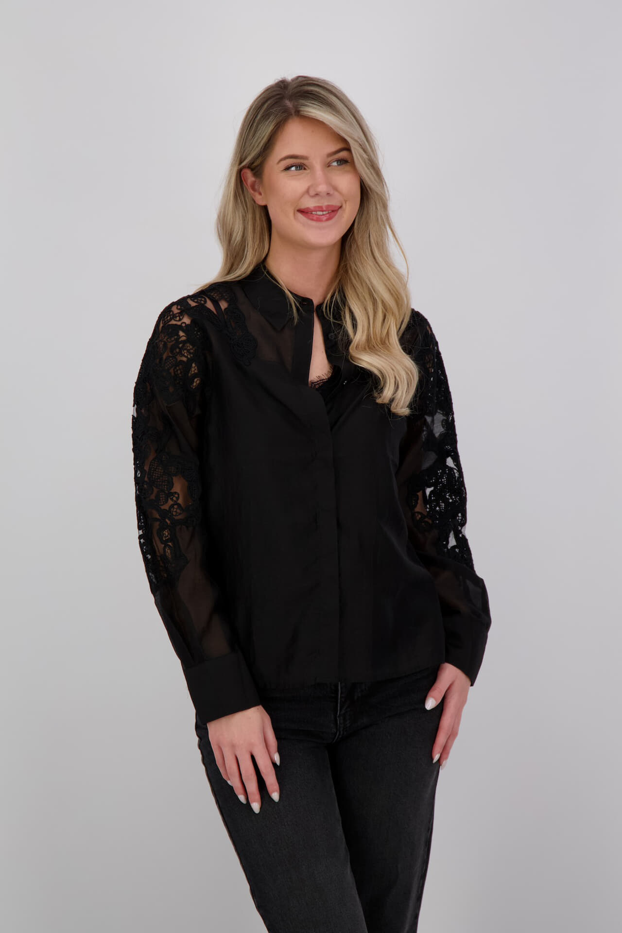 Co'couture Blouse Kawa Embrodidery Zwart