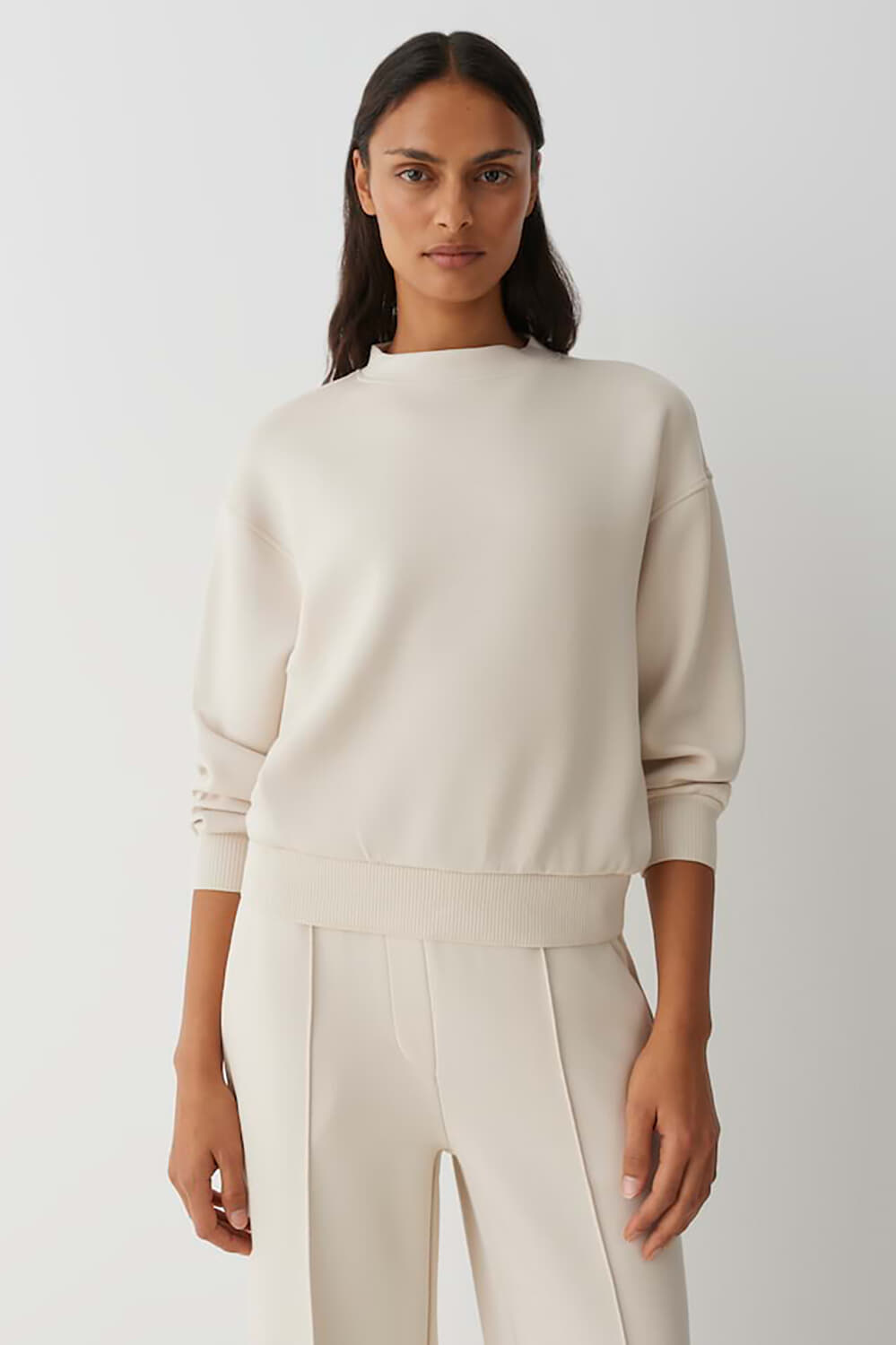 Opus Sweater Gaikito Losse pasvorm Beige