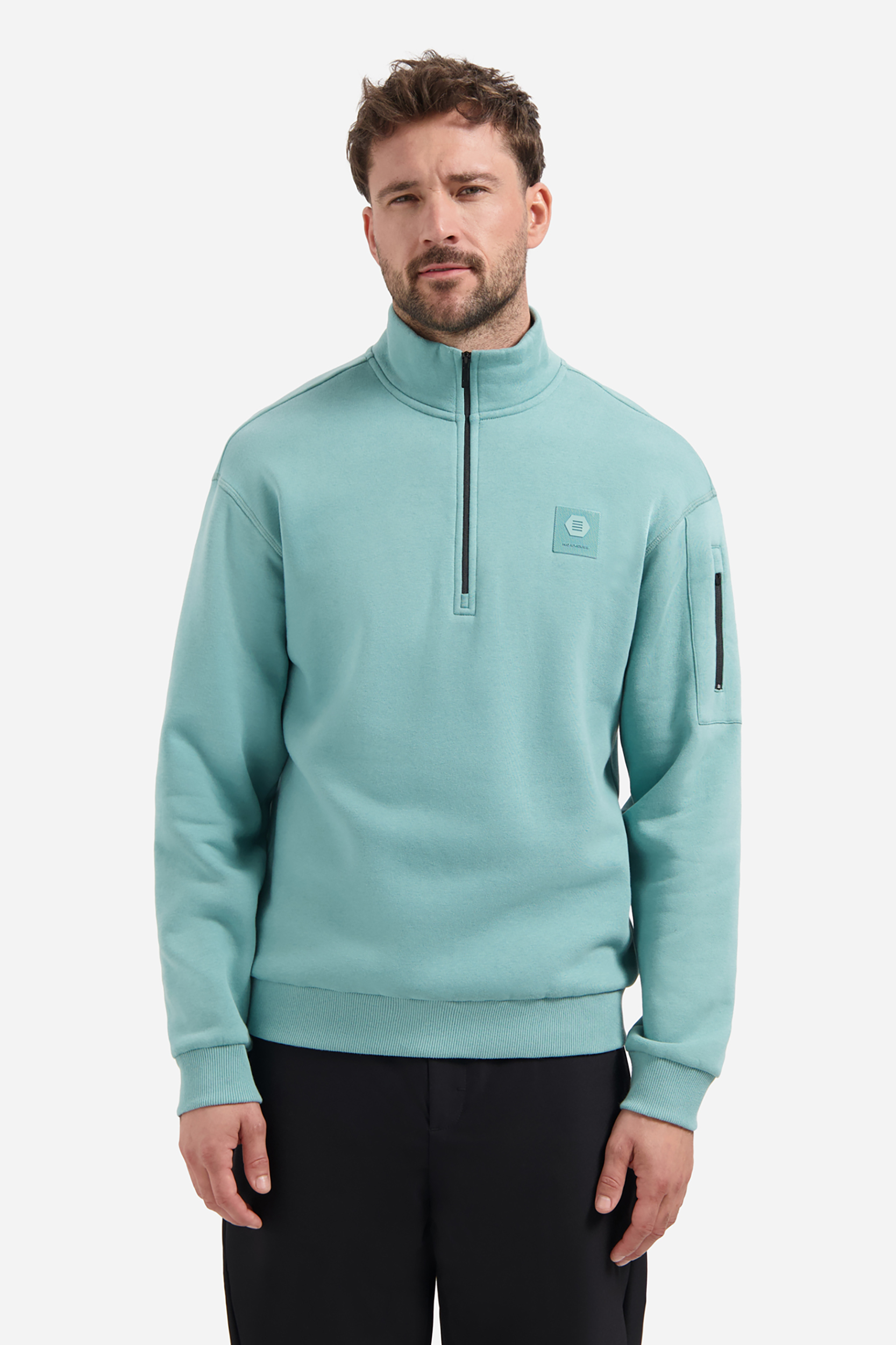 No Excess Half-zip Trui Blauw