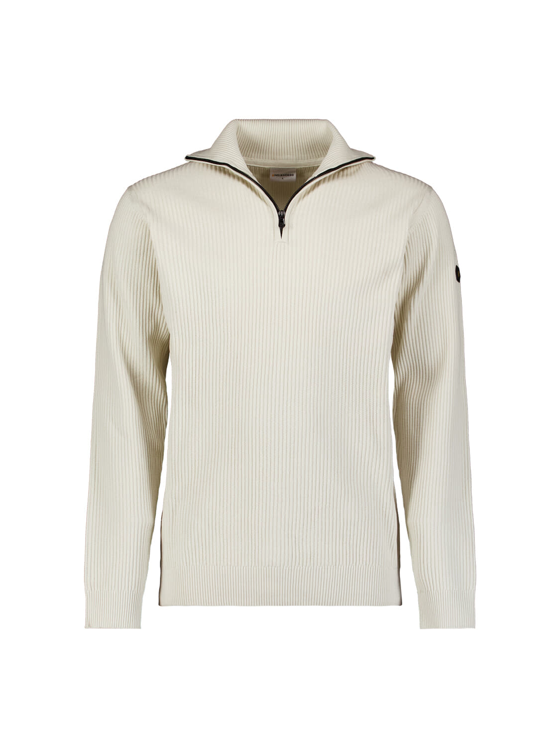No Excess Pullover Half Zip Wing Collar Tuck Grijs