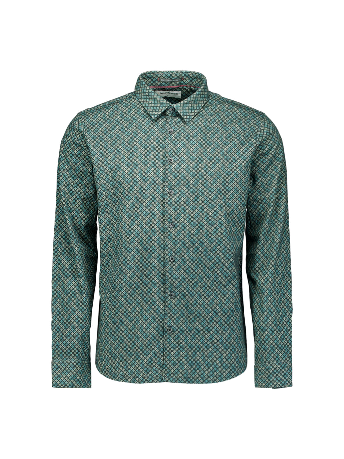 No Excess Overhemd Jersey Allover Printed Antraciet