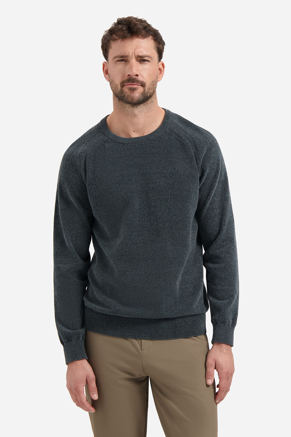 No Excess Pullover Crewneck Light Weight Chen Antraciet