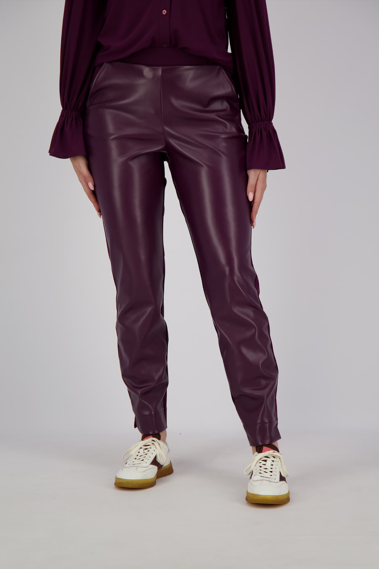 Studio Anneloes Pantalon Anne Kunstleer Paars