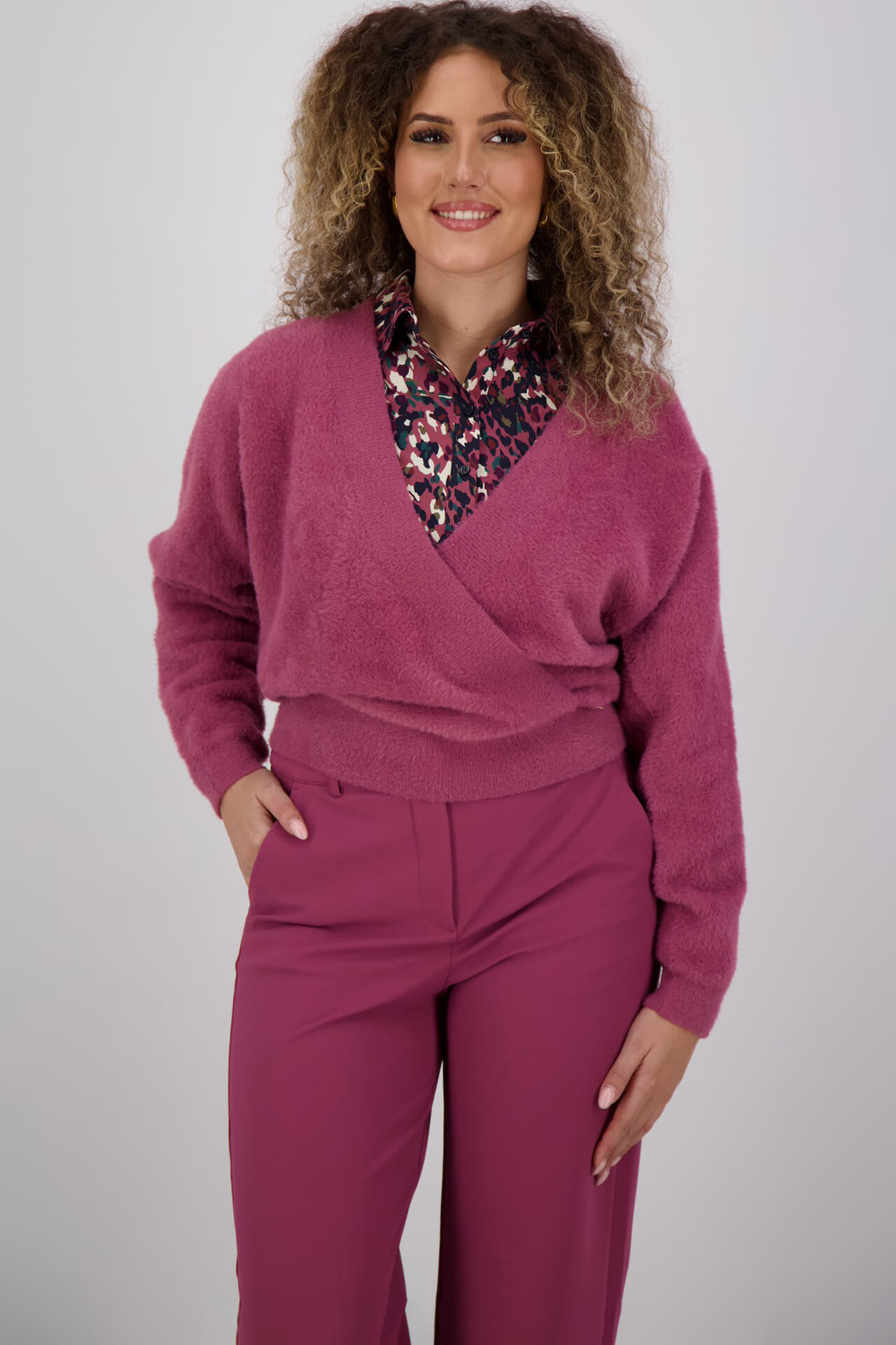 Studio Anneloes Pullover Nuri wrap  Roze