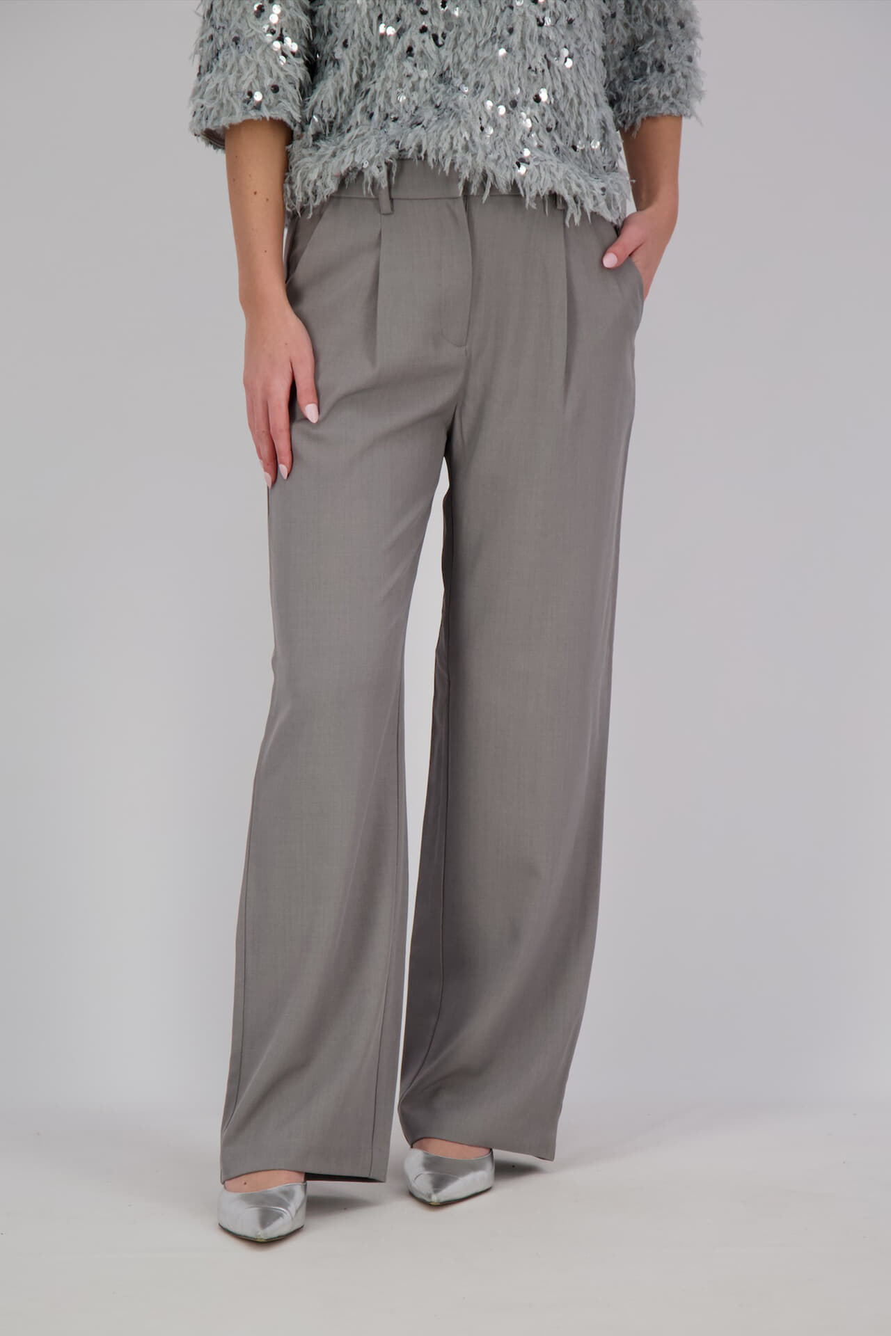 Ichi Pantalon Grijs