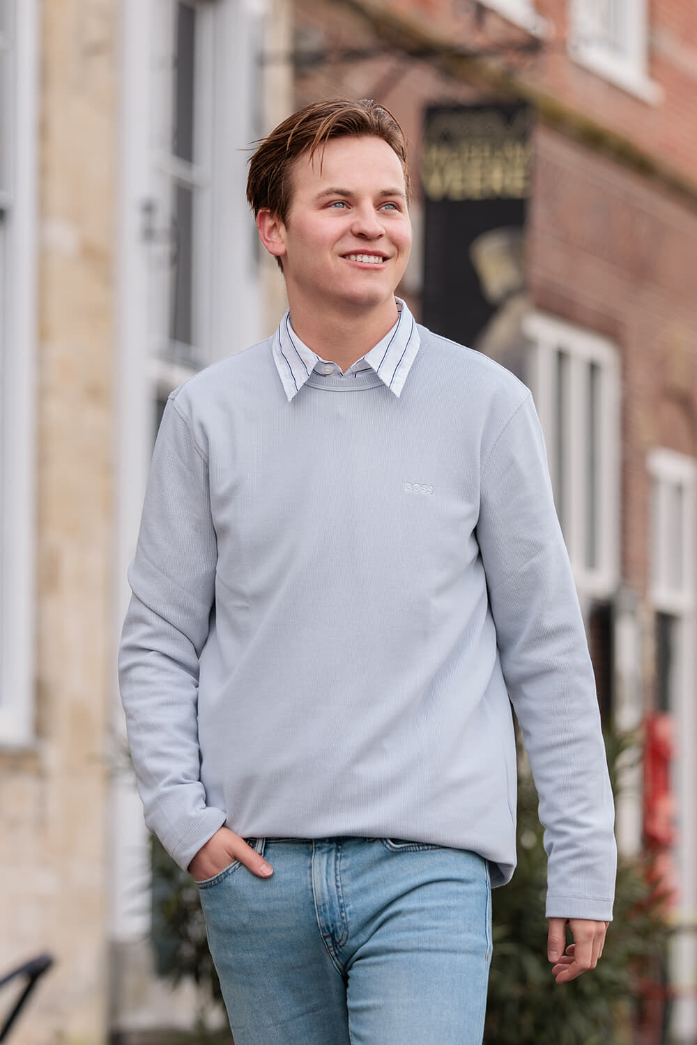 Boss Orange Longsleeve Tempesto Grijs