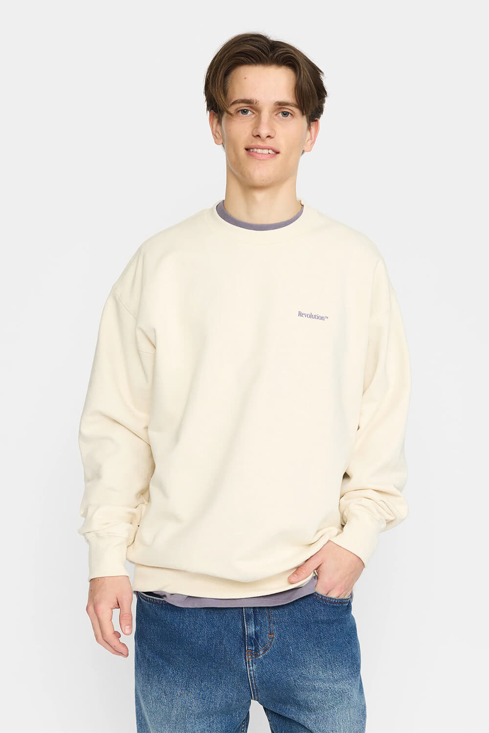 Revolution Crewneck Sweater Off White