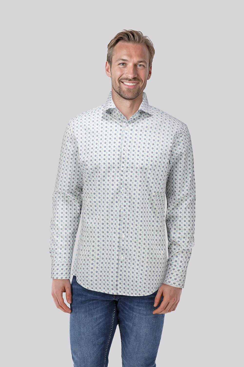 Bomont Overhemd Thijn Wavey Groen