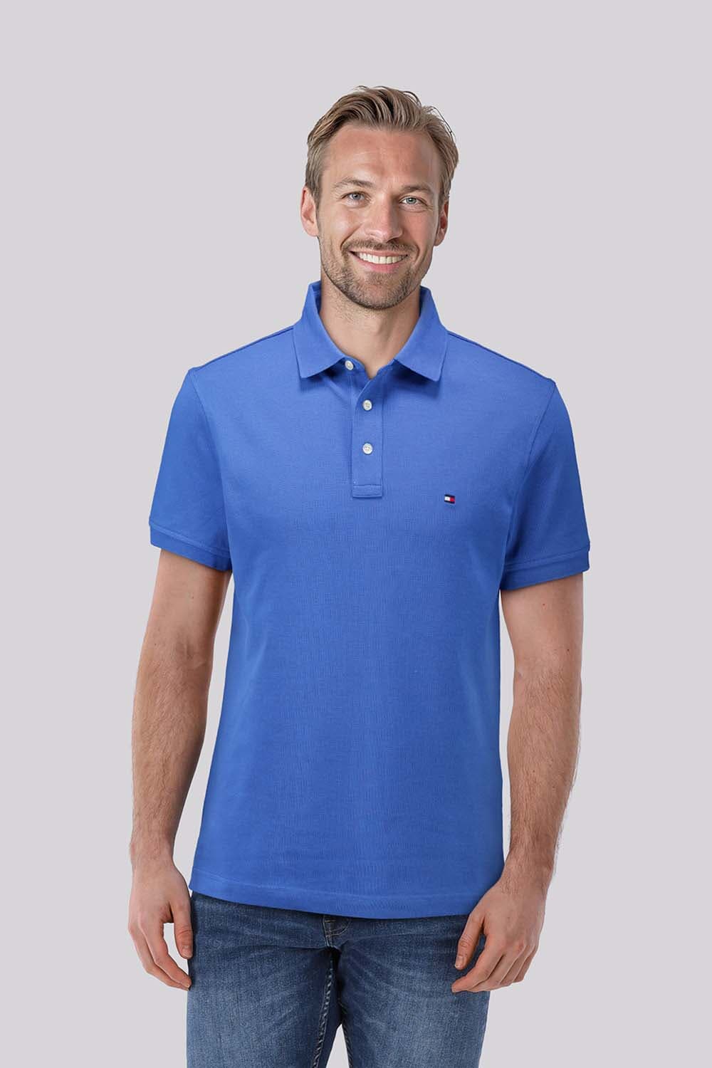 Tommy Hilfiger Polo Kobalt Blauw