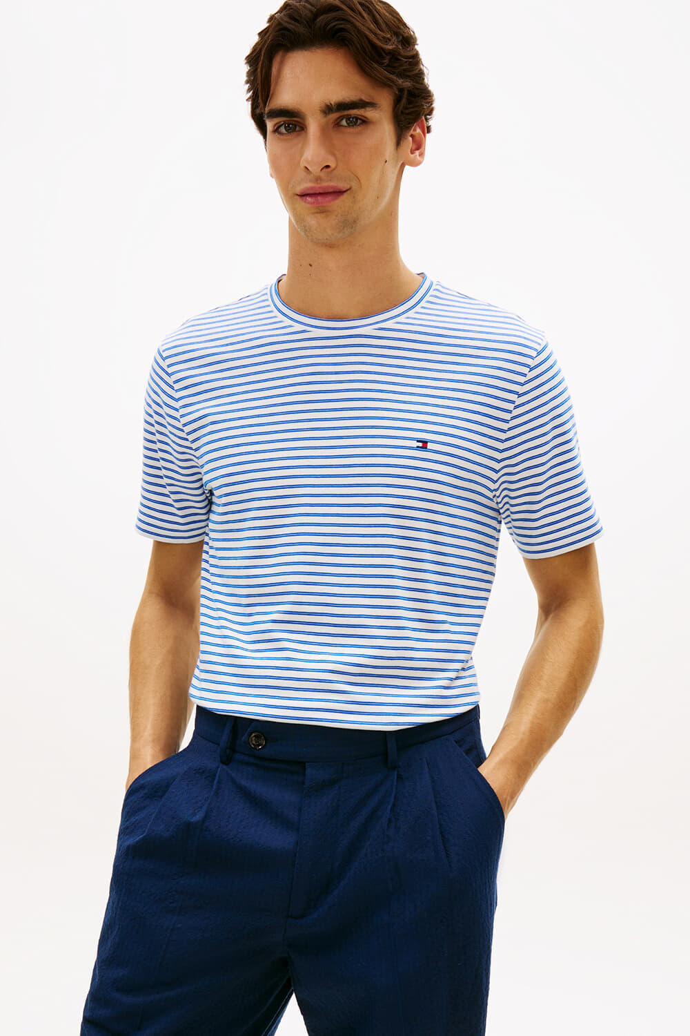 Tommy Hilfiger T-shirt Seasonal Stripe Blauw