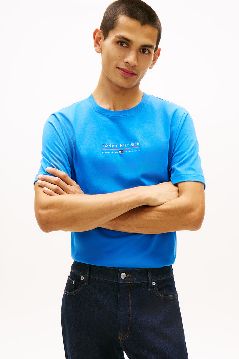 Tommy Hilfiger T-shirt Brand Love Kobalt Blauw