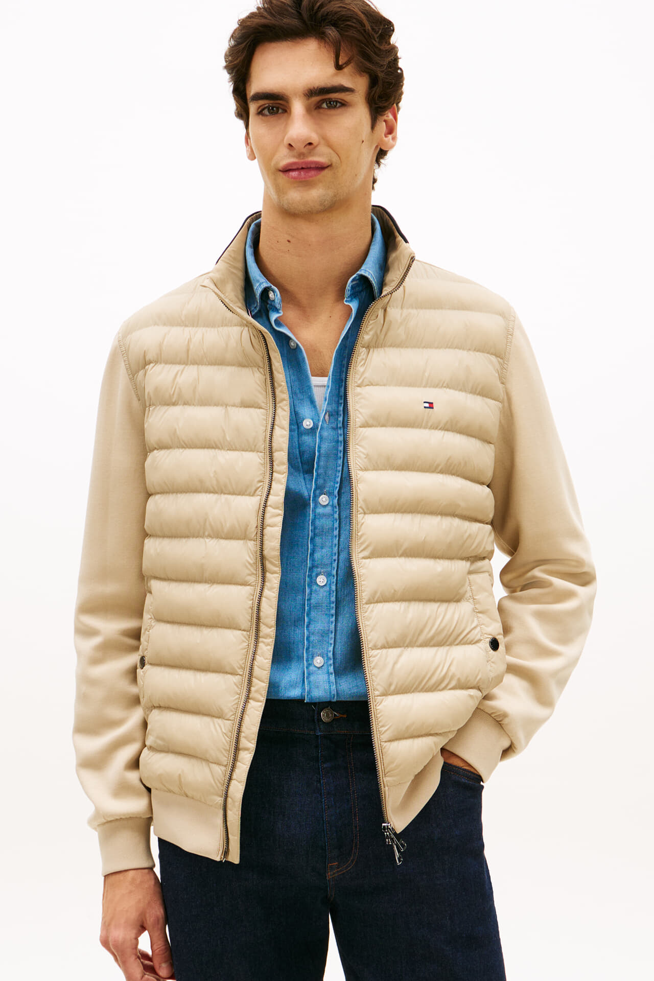 Tommy Hilfiger Jas Mix Media  Kaki