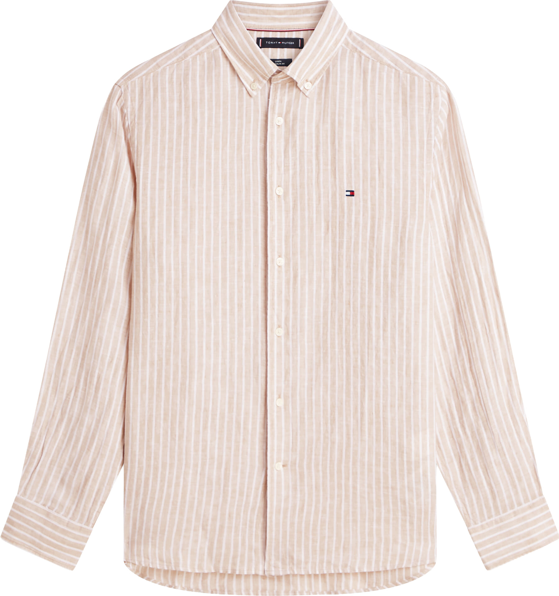 Tommy Hilfiger Overhemd Bengal Stripe Beige