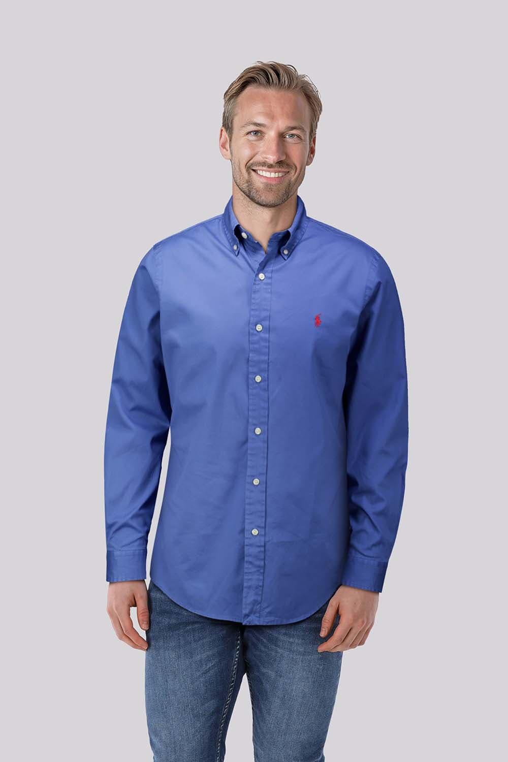 Polo Ralph Lauren Overhemd Twill Regular Fit  Blauw