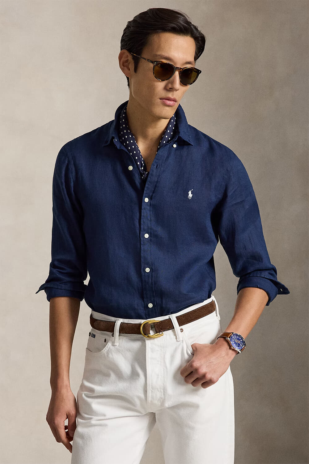 Polo Ralph Lauren Overhemd linen  Navy