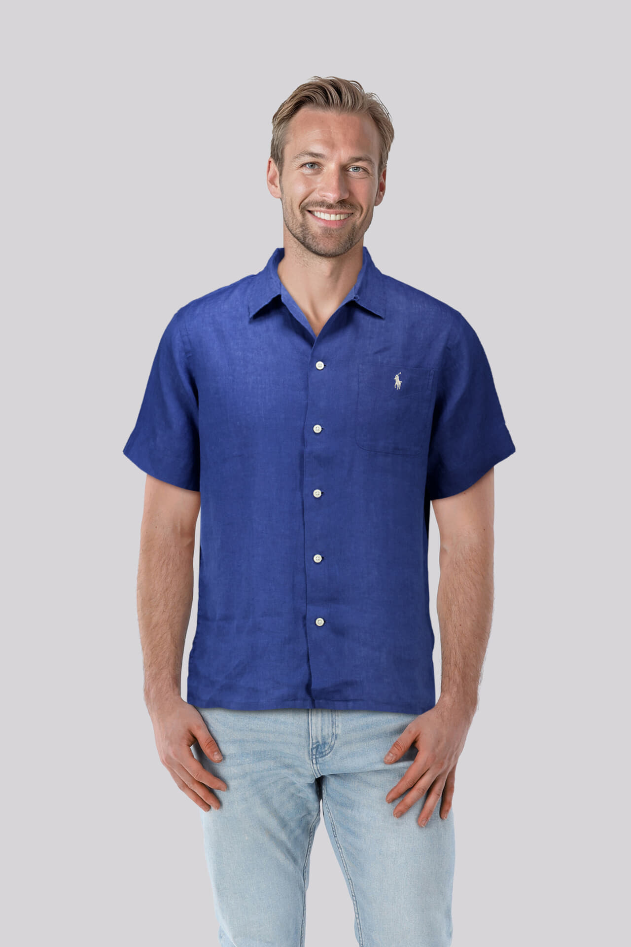 Polo Ralph Lauren Overhemd linen  Blauw